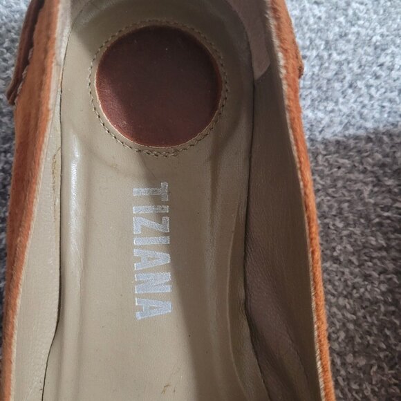 Tiziana Brown Suede Ballet‎ Flats 36 US (6) Business Casual Slip-on - Picture 4 of 9